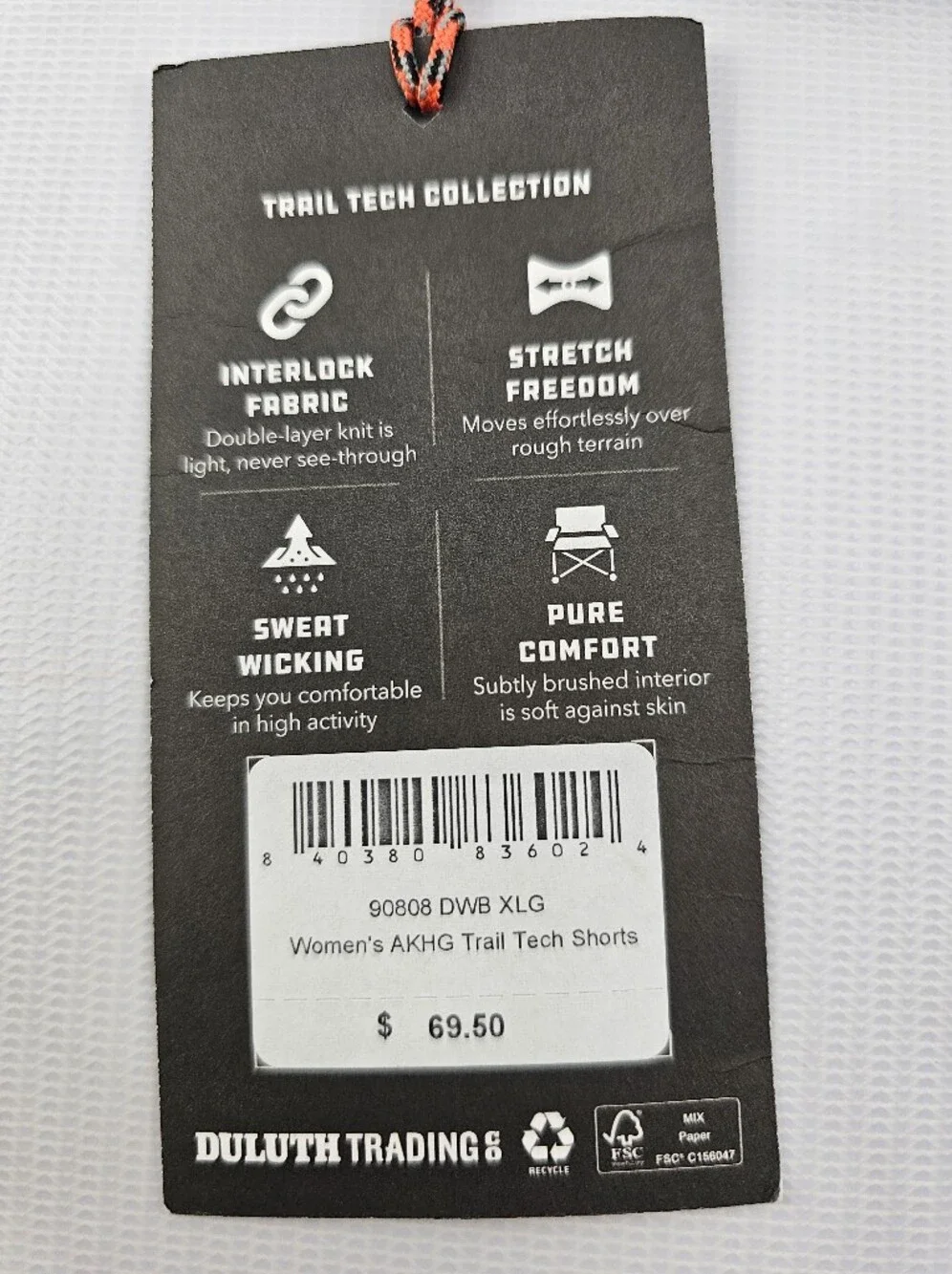 Duluth Trading Co AKHG Women's Blue Trail Tech Shorts with Pockets Size XL